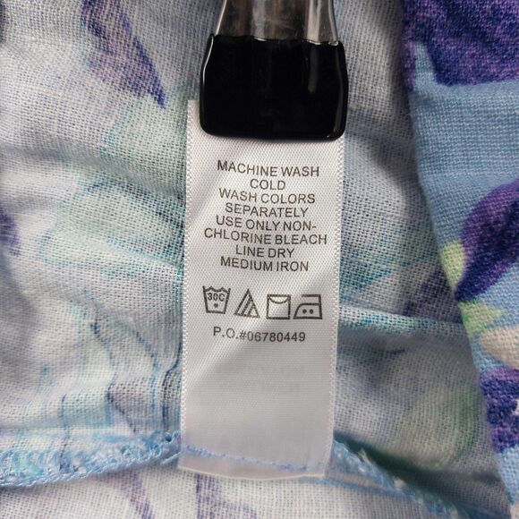 Woman Within Skirt Sz L 18/20 Floral Linen Rayon Pockets Summer Maxi Office Wear - Picture 9 of 10